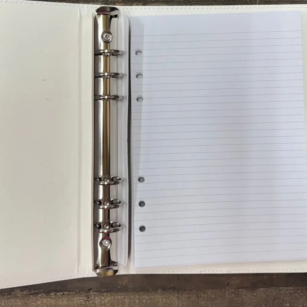 White Horse A5 6 ring binder with paper